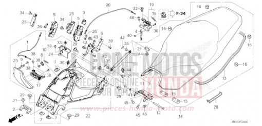 SEAT/FUEL LID NSS750P de 2023
